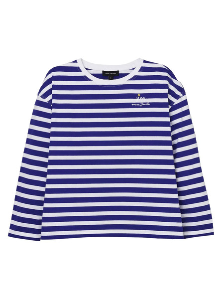  Marc Jacobs Striped Flower-patch Top - Blue 