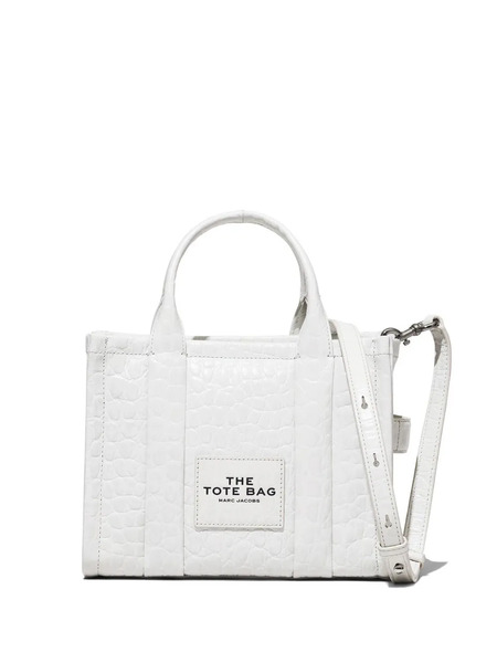  Marc Jacobs The Croc-embossed Small Tote Bag - White 