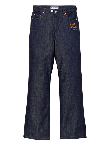  Marc Jacobs The Jean Embroidered-logo Cotton Jeans - Blue 