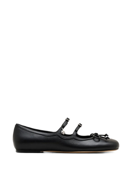  Marc Jacobs The Kiki Buckle-embellished Bow Ballerina Flats - Black 