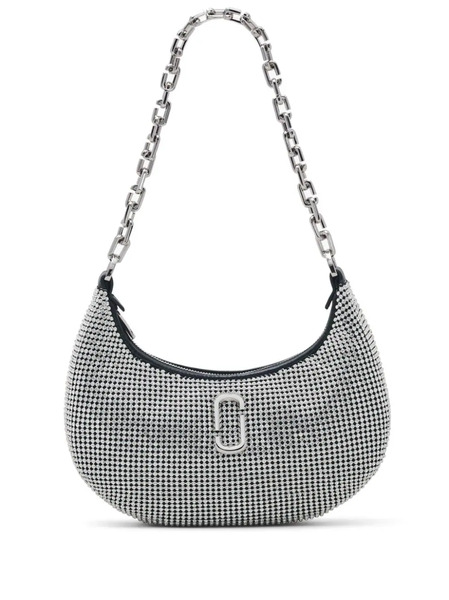  Marc Jacobs The Rhinestone Small Curve Shoulder Bag - Black 