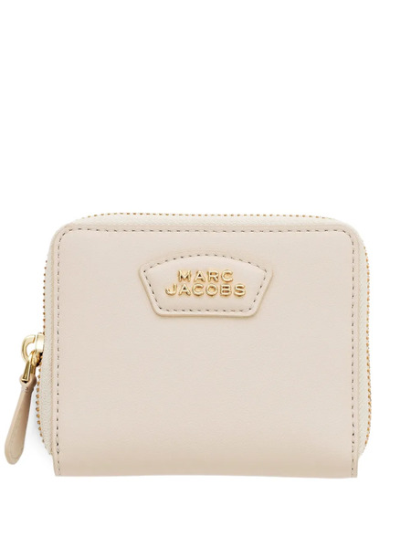  Marc Jacobs The Slim Compact Zip Leather Wallet - Neutrals 