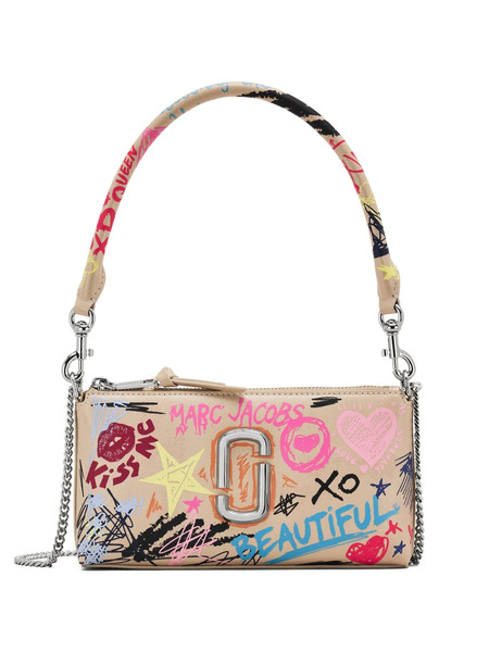  Marc Jacobs The Snapshot Scribble-design Shoulder Bag - Neutrals 