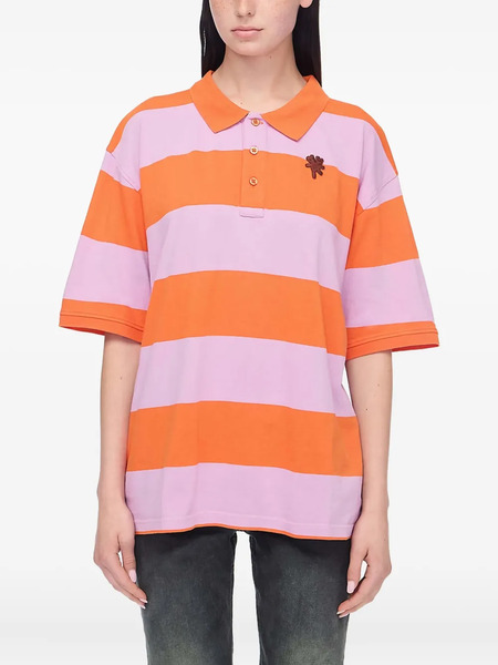  Marc Jacobs Tiny Teddy Striped Polo Top - Orange 