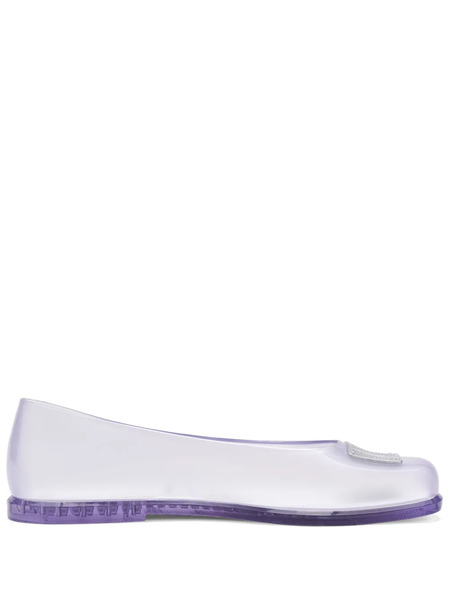  Marc Jacobs X Melissa Logo-embossed Ballerina Shoes - Purple 