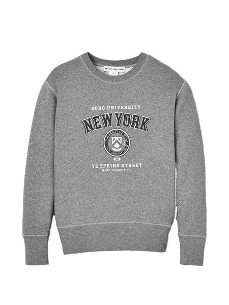  Marc Jacobs X The A.p.c. Shrunken Ny Crew-neck Sweatshirt - Grey 