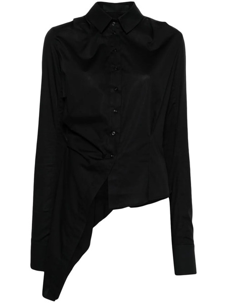  Marc Le Bihan Asymmetric Poplin Shirt - Black 