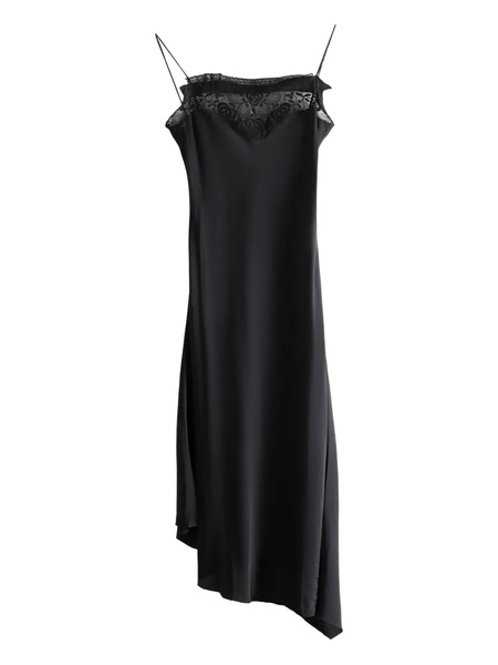  Marc Le Bihan Laced Asymmetric Midi Dress - Black 