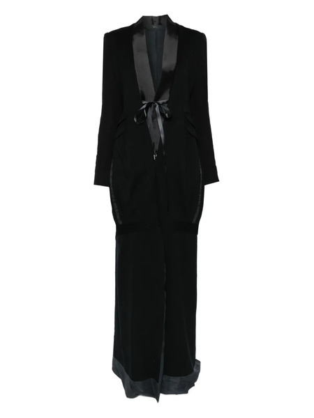  Marc Le Bihan Satin-lapel Single-breasted Coat - Black 