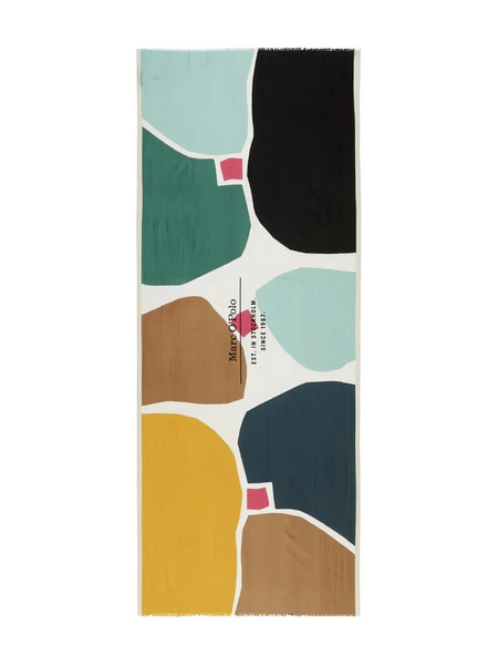  Marc O'polo Abstract Pattern Scarf - Blue 