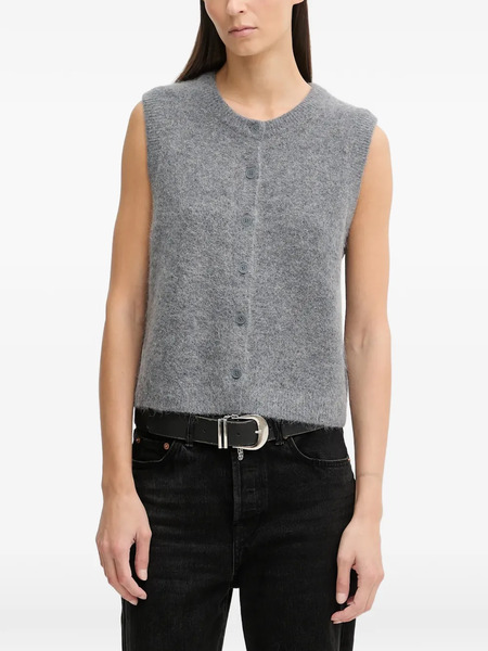  Marc O'polo Button-fastening Sleeveless Vest - Grey 