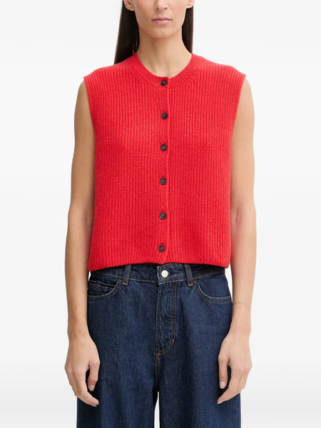  Marc O'polo Buttoned Knitted Vest - Red 