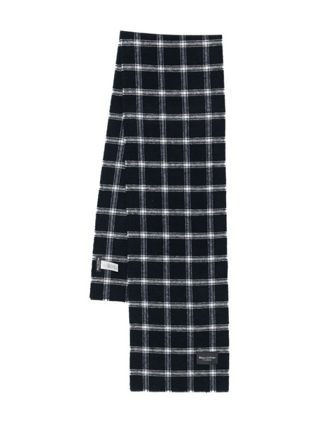  Marc O'polo Checked-pattern Scarf - Blue 