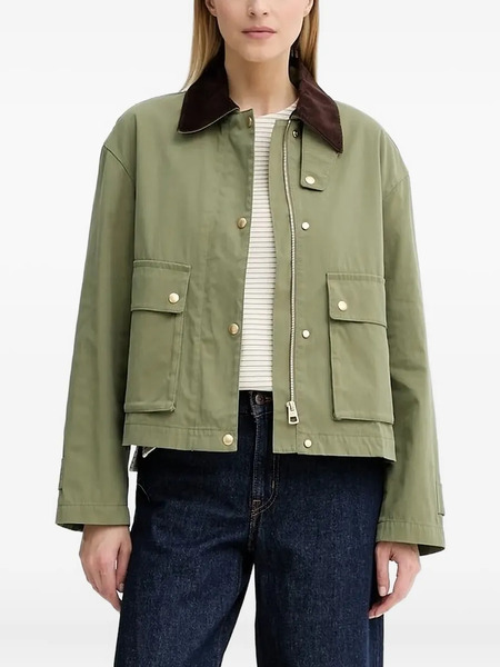  Marc O'polo Corduroy-collar Buttoned Jacket - Green 