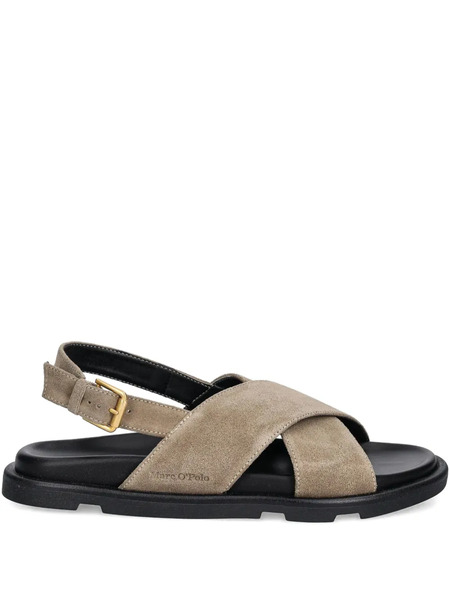  Marc O'polo Cross-strap Slingback Sandals - Grey 