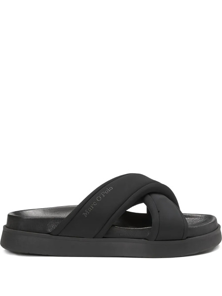  Marc O'polo Crossed-strap Slides - Black 