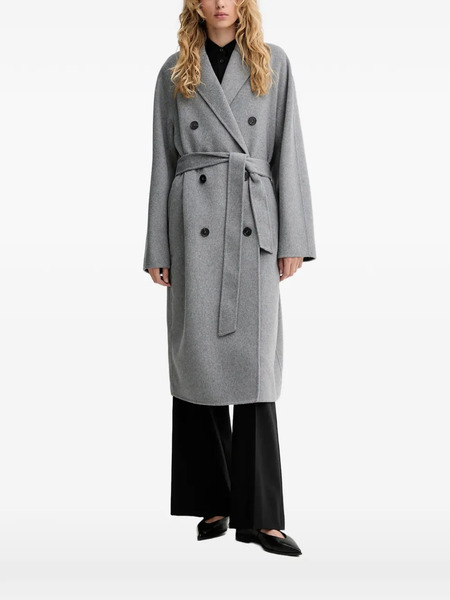  Marc O'polo Double-breasted Belted Coat - Grey 