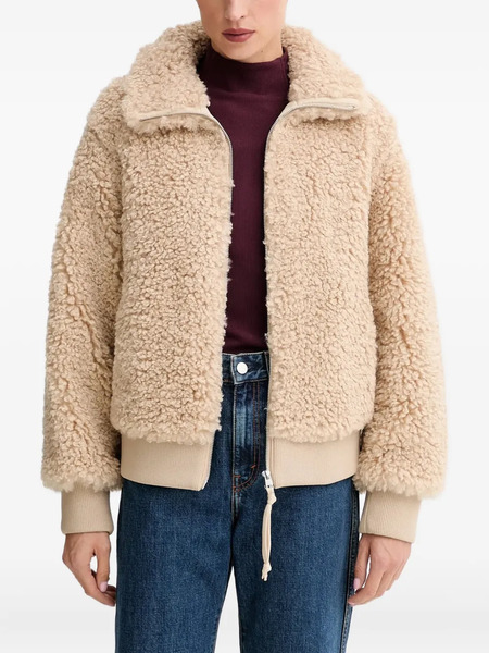  Marc O'polo Faux-shearling Zip-up Jacket - Neutrals 