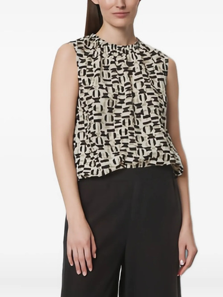  Marc O'polo Geometric-print Sleeveless Blouse - Neutrals 