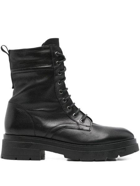  Marc O'polo Lace-up Leather Boots - Black 