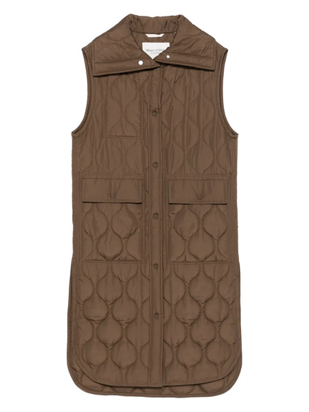  Marc O'polo Quilted Sleeveless Coat - Brown 