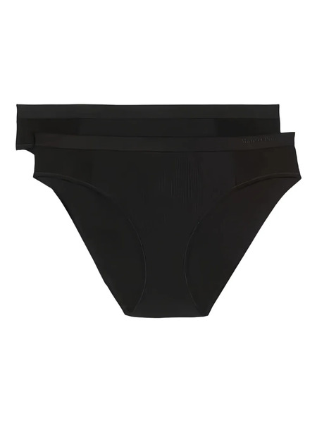  Marc O'polo Ribbed Briefs (pack Of Two) - Black 