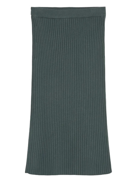  Marc O'polo Ribbed-knit Midi Skirt - Green 