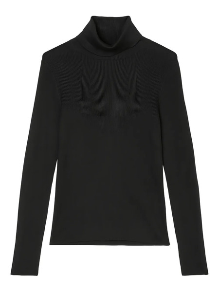  Marc O'polo Ribbed Turtleneck Top - Black 