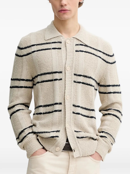  Marc O'polo Striped Buttoned Cardigan - Neutrals 