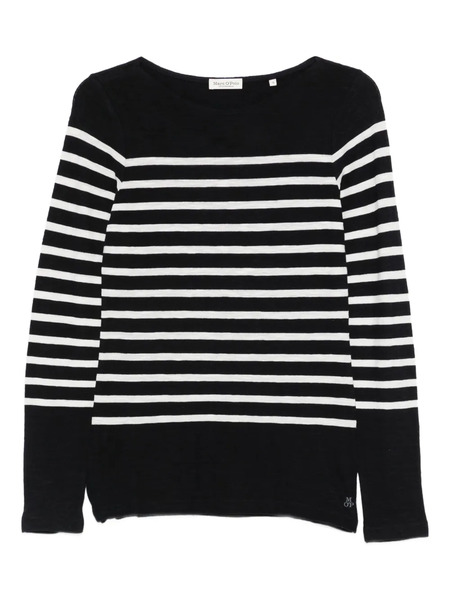  Marc O'polo Striped Long-sleeved Top - Blue 