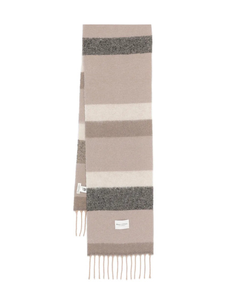  Marc O'polo Striped-pattern Fringed Scarf - Neutrals 