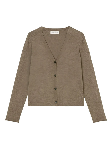  Marc O'polo V-neck Button-up Cardigan - Brown 