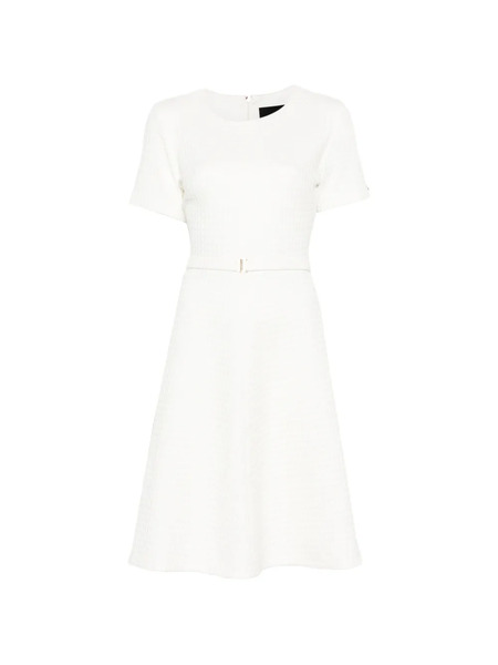  Marccain Belted A-line Mini Dress - White 