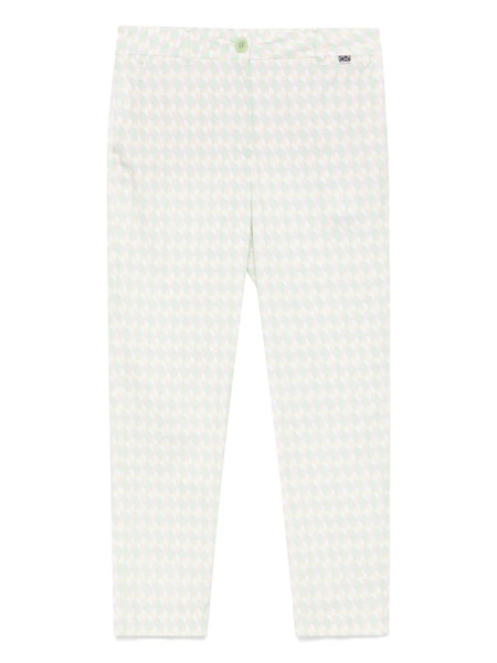  Marccain Geometric-print Trousers - White 