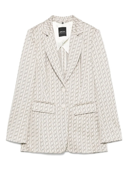  Marccain Graphic-jacquard Blazer - Neutrals 
