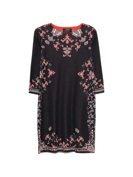  Marccain Graphic Midi Knit Dress - Blue 