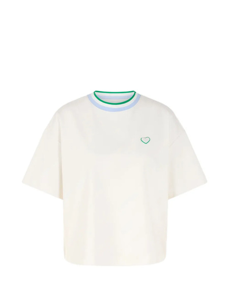  Marccain Heart-detail T-shirt - Neutrals 