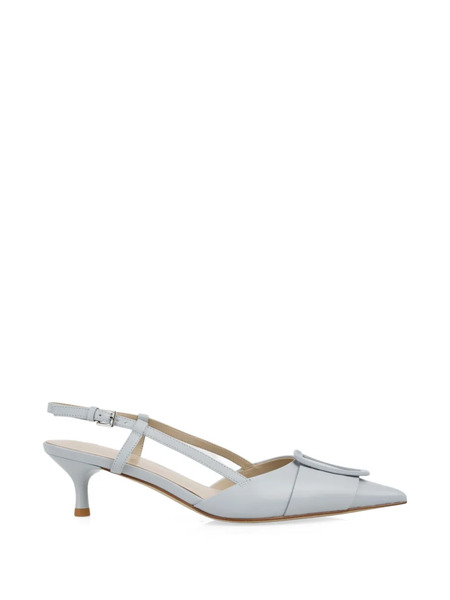  Marccain Leather Slingback Pumps - Blue 