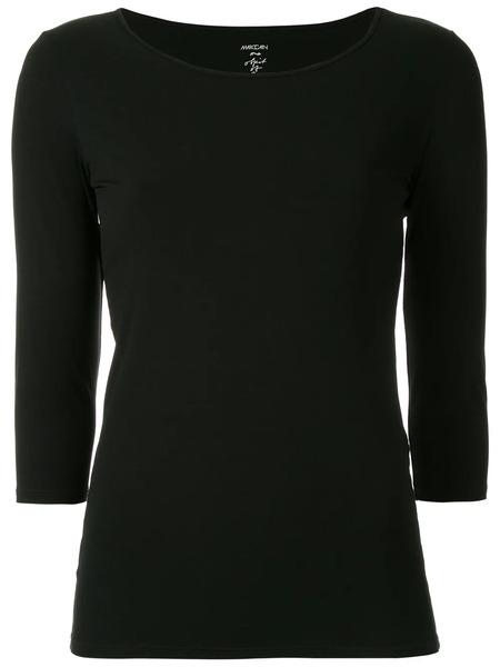  Marccain Three-quarter Sleeve T-shirt - Black 