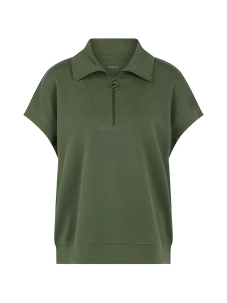 Marccain Zip-up Polo Shirt - Green 