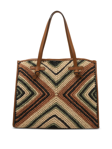  Marcella Club Chevron Tote Bag - Neutrals 