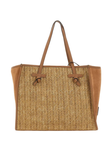  Marcella Club Marcella Handle Leather Shoulder Bag - Neutrals 