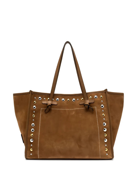  Marcella Club Studded Tote Bag - Brown 