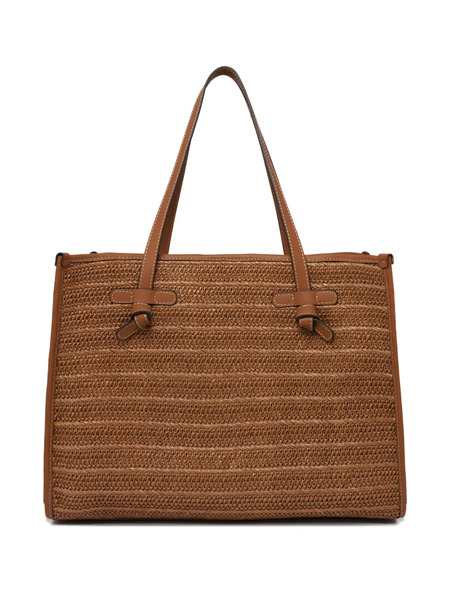  Marcella Club Textured Top-handle Tote Bag - Brown 