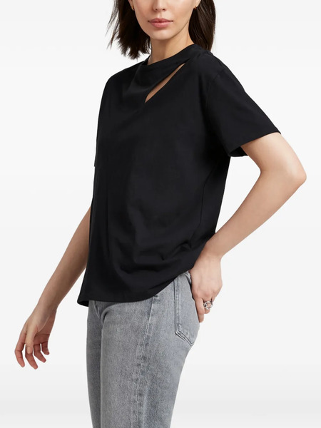  Marcella Leonie Cut-out Short-sleeve T-shirt - Black 
