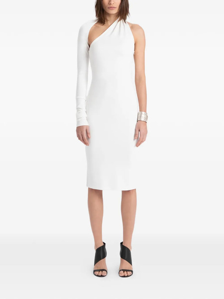 Marcella Manhattan One-shoulder Midi Dress - White 