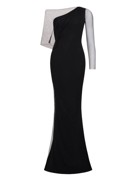  Marcella Valeria One-sleeve Maxi Dress - Black 