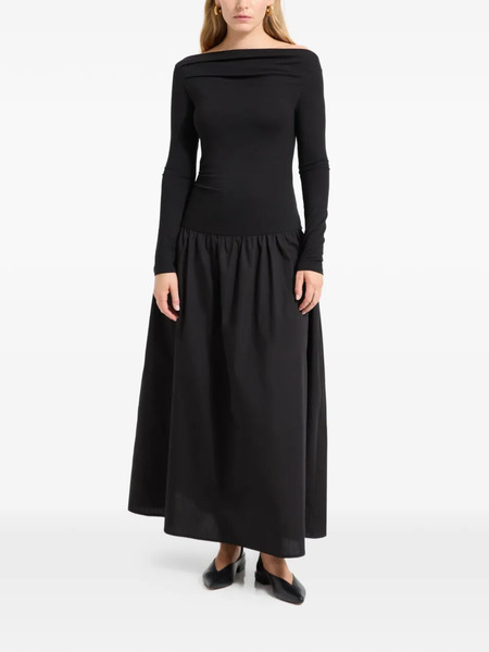  Marcella Winslet Long-sleeve Maxi Dress - Black 