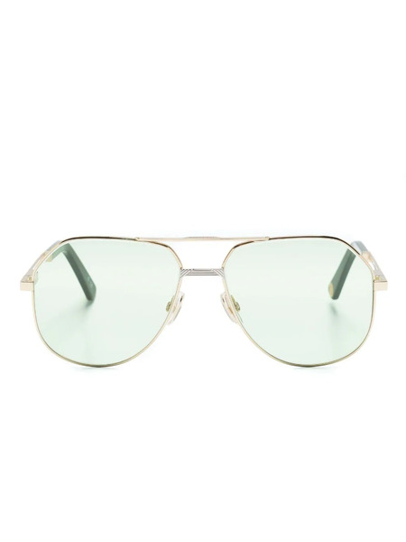  March La.b Double-bridge Pilot-frame Sunglasses - Gold 
