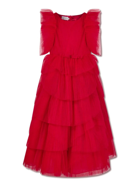  Marchesa Kids Couture Ruffle-detailing Zip-up Dress - Red 
